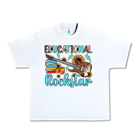 White educational rockstar Urban Heavy Tee - JahusDesignShop