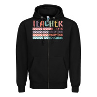 Black retro teacher Zipper Hoodie - MaliasSmallBusiness