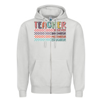 Dove Grey retro teacher Zipper Hoodie - MaliasSmallBusiness