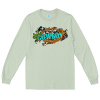 Western Cowboy And Hat With Cactus And Cowhide Long Sleeve Tee | Teevron