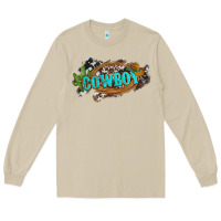 Mushroom western cowboy and hat with cactus and cowhide Long Sleeve Tee - Artiststas