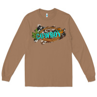 Toasted Coconut western cowboy and hat with cactus and cowhide Long Sleeve Tee - Artiststas