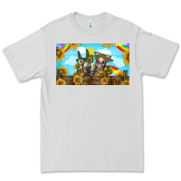 Dove Grey 2 donkeys sunflower Premium Tee - BarkalooDesign