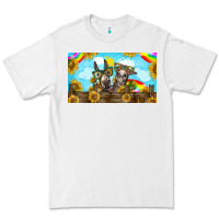 White 2 donkeys sunflower Premium Tee - BarkalooDesign