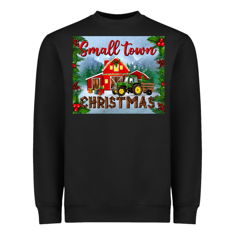 Small Town Christmas Mousepad Heavyweight Sweatshirt by BundleAndBundleShop | Teevron