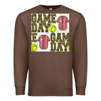 Chestnut softball uniform game day seamless pattern Premium Sweatshirt - BundleAndBundleShop