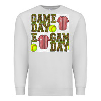 Dove Grey softball uniform game day seamless pattern Premium Sweatshirt - BundleAndBundleShop