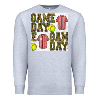 Heather Grey softball uniform game day seamless pattern Premium Sweatshirt - BundleAndBundleShop