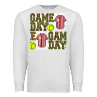 Oatmeal Heather softball uniform game day seamless pattern Premium Sweatshirt - BundleAndBundleShop