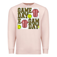Pale Pink softball uniform game day seamless pattern Premium Sweatshirt - BundleAndBundleShop