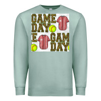 Seafoam softball uniform game day seamless pattern Premium Sweatshirt - BundleAndBundleShop