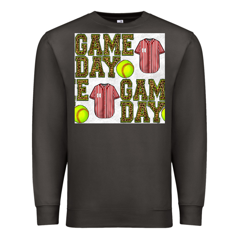 Softball Uniform Game Day Seamless Pattern Premium Sweatshirt by BundleAndBundleShop | Teevron