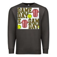 Smoke softball uniform game day seamless pattern Premium Sweatshirt - BundleAndBundleShop
