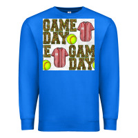 True Royal softball uniform game day seamless pattern Premium Sweatshirt - BundleAndBundleShop