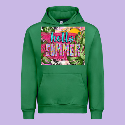 Hello Summer With Cowhide Urban Hoodie Designed By Tumblerdesignbyshophia
