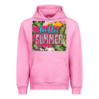 Fuchsia Pink hello summer with cowhide Urban Hoodie - TumblerDesignByShophia