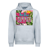 Heather Grey hello summer with cowhide Urban Hoodie - TumblerDesignByShophia