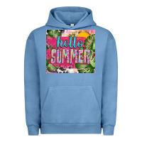 Pigment Pebble Blue hello summer with cowhide Urban Hoodie - TumblerDesignByShophia