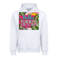 White hello summer with cowhide Urban Hoodie - TumblerDesignByShophia