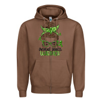 Chestnut messy bun mental health warrior Zipper Hoodie - MaliasSmallBusiness
