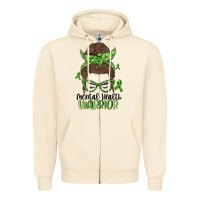 Sandshell messy bun mental health warrior Zipper Hoodie - MaliasSmallBusiness