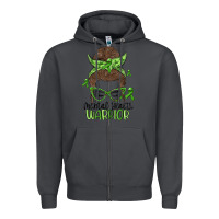 Smoke messy bun mental health warrior Zipper Hoodie - MaliasSmallBusiness