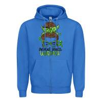 True Royal messy bun mental health warrior Zipper Hoodie - MaliasSmallBusiness