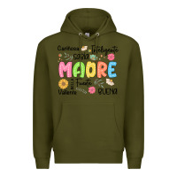Army Green madre spanish mothers day Premium Hoodie - JahusDesignShop