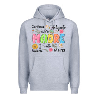 Heather Grey madre spanish mothers day Premium Hoodie - JahusDesignShop