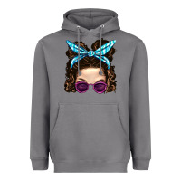 Storm Messy Bun Mom And Pink Leopard Sunglasses Heavyweight Hoodie - BundleAndBundleShop