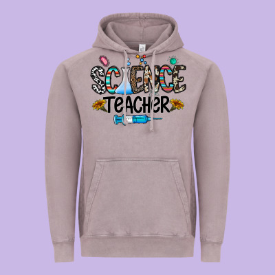 Science Teacher Vintage Hoodie Designed By Cowhidedigitalart