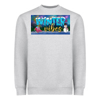 Heather Grey winter vibes license plate Heavyweight Sweatshirt - BundleAndBundleShop