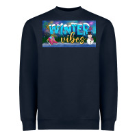 Navy winter vibes license plate Heavyweight Sweatshirt - BundleAndBundleShop