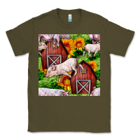 Army Green Mama And Baby Pig Classic Tee - BundleAndBundleShop
