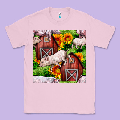 Mama And Baby Pig Classic Tee Designed By Bundleandbundleshop
