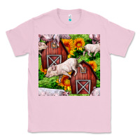 Bubblegum Pink Mama And Baby Pig Classic Tee - BundleAndBundleShop