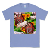 Colony Blue Mama And Baby Pig Classic Tee - BundleAndBundleShop