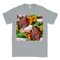 Heather Grey Mama And Baby Pig Classic Tee - BundleAndBundleShop