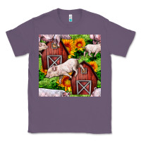 Lavender Mama And Baby Pig Classic Tee - BundleAndBundleShop