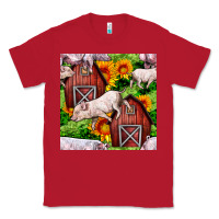 Red Mama And Baby Pig Classic Tee - BundleAndBundleShop