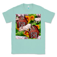 Seafoam Mama And Baby Pig Classic Tee - BundleAndBundleShop