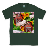 Sports Green Mama And Baby Pig Classic Tee - BundleAndBundleShop