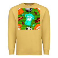 Antique Gold soccer ball uniform and shoes seamless pattern Premium Sweatshirt - BundleAndBundleShop