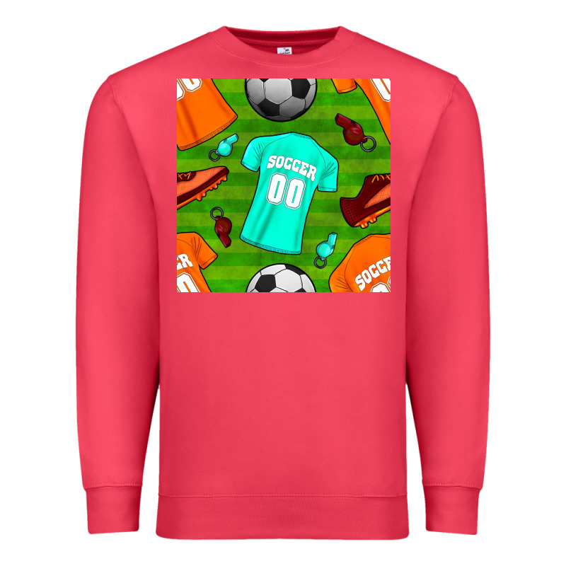 Soccer Ball Uniform And Shoes Seamless Pattern Premium Sweatshirt by BundleAndBundleShop | Teevron