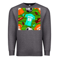 Charcoal Heather soccer ball uniform and shoes seamless pattern Premium Sweatshirt - BundleAndBundleShop