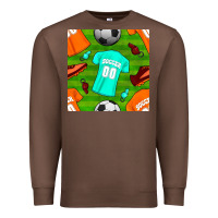 Chestnut soccer ball uniform and shoes seamless pattern Premium Sweatshirt - BundleAndBundleShop