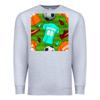 Heather Grey soccer ball uniform and shoes seamless pattern Premium Sweatshirt - BundleAndBundleShop