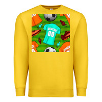 Lemon soccer ball uniform and shoes seamless pattern Premium Sweatshirt - BundleAndBundleShop
