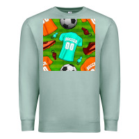 Seafoam soccer ball uniform and shoes seamless pattern Premium Sweatshirt - BundleAndBundleShop
