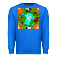 True Royal soccer ball uniform and shoes seamless pattern Premium Sweatshirt - BundleAndBundleShop